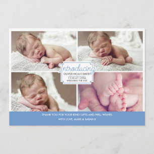 Faire-part de bébé/carte de remerciements