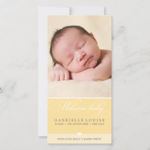 FAIRE-PART DE BÉBÉ DE PHOTO : : beau type - 2