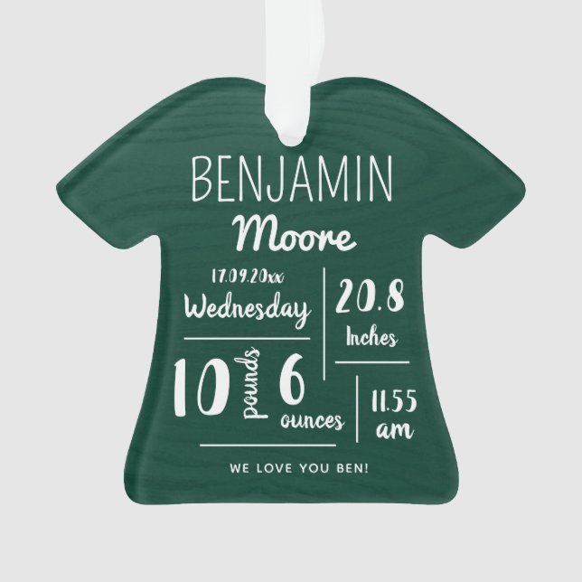 Faire-part de bébé personnalisées Noël (devant)