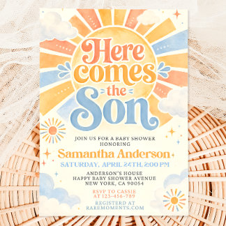 Faire-Part de Bébé 'Voici Viens le Fils'