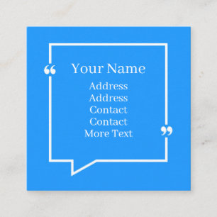 Faire-part de bulle vocale de conception bleue