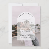 Faire-part de calendrier d'archive photo Enregistr