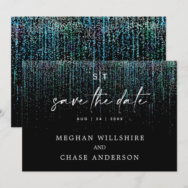 Faire-part de carton de rendez-vous moderne à pail (Devant / Derrière)