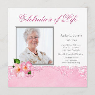 Faire-part de cérémonie commémorative de la photo