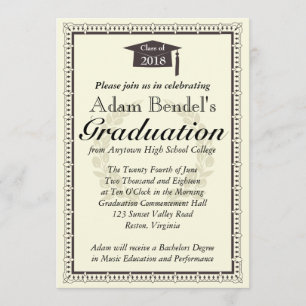 Faire-part de certificat d'obtention du diplôme