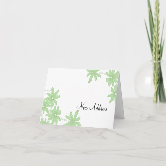 Faire-part de changement d'adresse pour Green Dais (Devant)