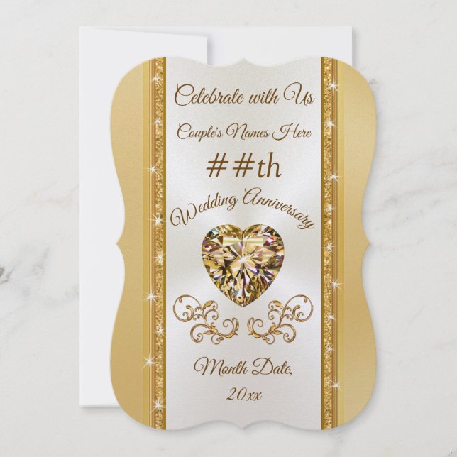 Faire-part de cinquantième anniversaire de mariage (Devant)