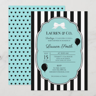 Faire-part de cœur pour Baby Shower Tiffany and Co