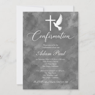 Faire-part de confirmation élégant moderne de colo