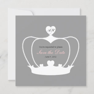 Faire-part de date de mariage à monogramme