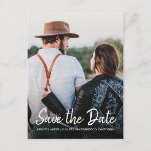 Faire-Part de Date de Mariage avec Photo et Écritu