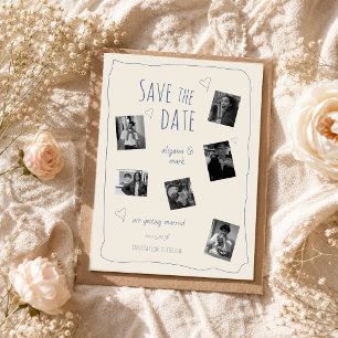 Faire-Part de Date de Mariage Doodle Dessiné à la