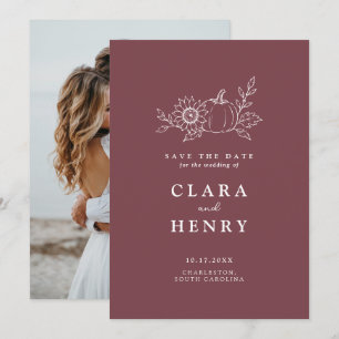 Faire-part de date de mariage photo tournesol citr
