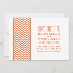 Faire-part de date de sauvegarde de bordure Chevro