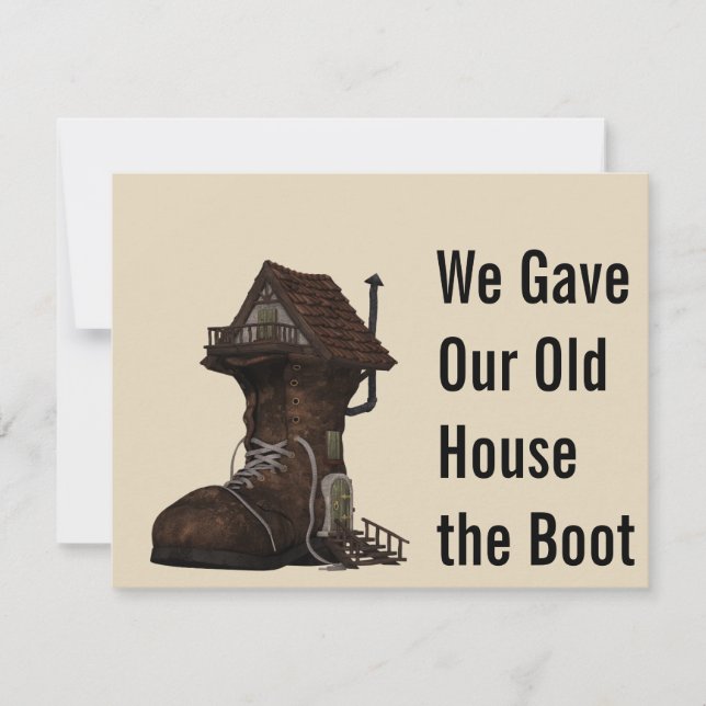 Faire-part de déménagement amusant de la maison de (Devant)