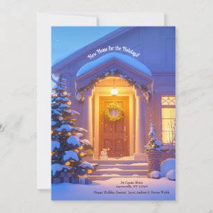 Faire-part de déménagement de la porte avant neige