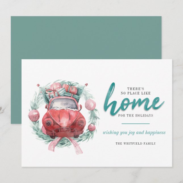 Faire-part de déménagement de Noël (Devant / Derrière)