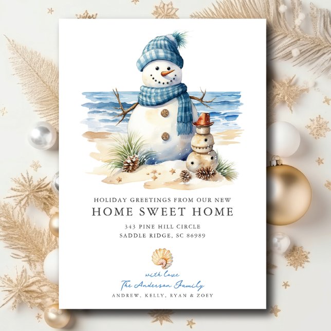 Faire-part de déménagement de Noël de Snowman côti (Créateur téléchargé)