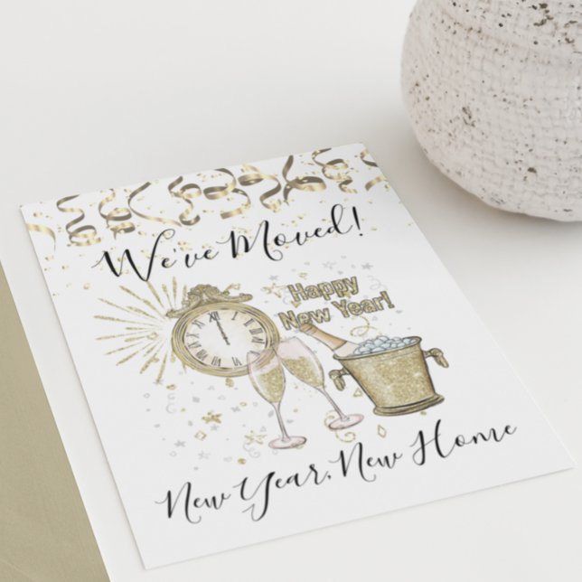 Faire-part de déménagement Nouvel An Nous avons dé (Créateur téléchargé)