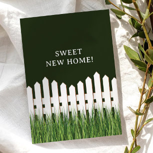 Faire-part de déplacement avec clôture blanche