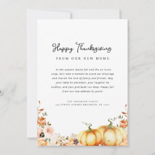 faire-part de déplacement de bon thanksgiving