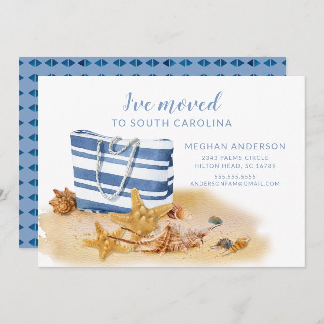 Faire-part de déplacement de la coque de mer de pl (Devant / Derrière)