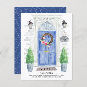 Faire-part de déplacement de la porte avant bleue