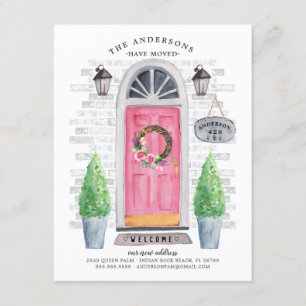 Faire-part de déplacement de la porte avant rose
