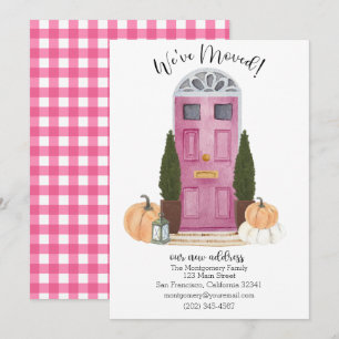 Faire-part de déplacement de la porte rose