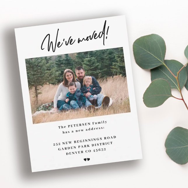 Faire-part de déplacement de photo de famille de s (Créateur téléchargé)