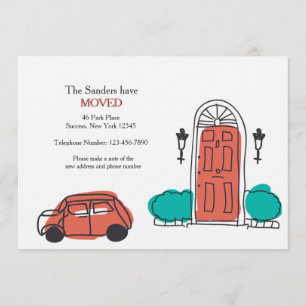 Faire-part de déplacement de porte avant