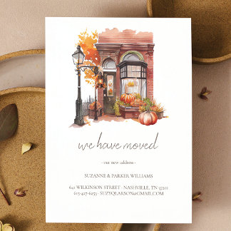 Faire-part de déplacement de porte avant d'automne