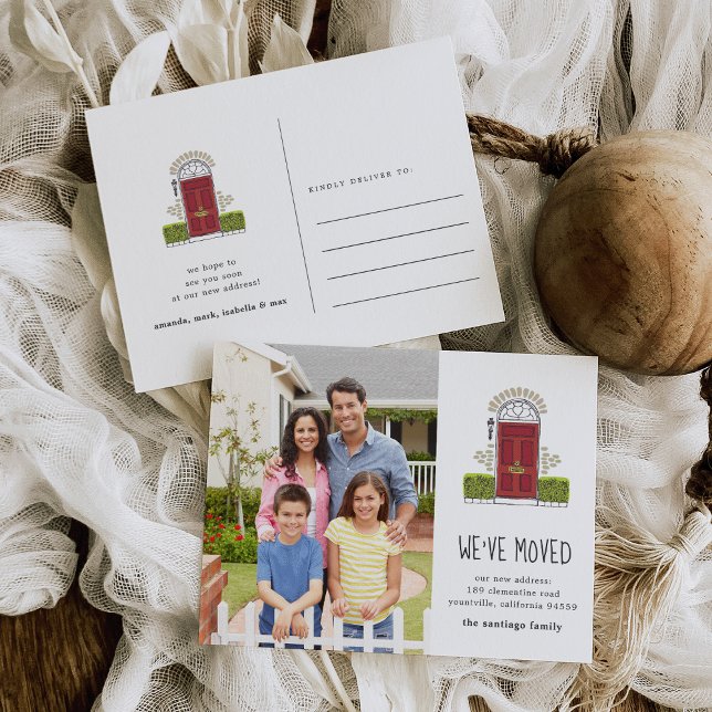 Faire-part de déplacement de porte rouge (Créateur téléchargé)