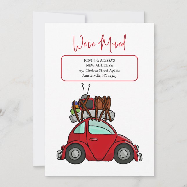 Faire-part de déplacement de voiture (Devant)