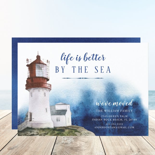 Faire-part de déplacement du phare côtier (Créateur téléchargé)