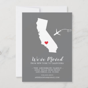 Faire-part de déplacement   Etat de Californie