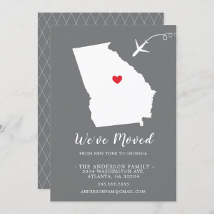 Faire-part de déplacement   Etat GÉORGIE