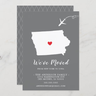 Faire-part de déplacement Etat IOWA