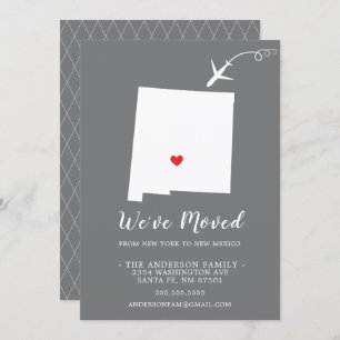 Faire-part de déplacement Etat NOUVEAU MEXIQUE