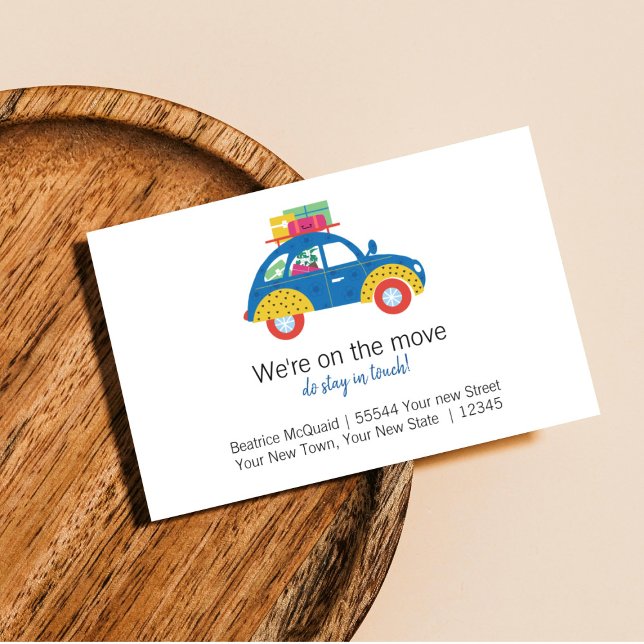 Faire-part de déplacement mignon | Nouvelle adress (Créateur téléchargé)