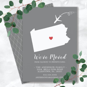 Faire-part de déplacement State Pennsylvania