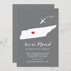 Faire-part de déplacement   TENNESSEE D'ÉTAT