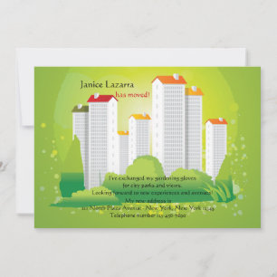 Faire-part de déplacement vert de la ville