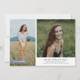 Faire-part de diplôme à double cadre