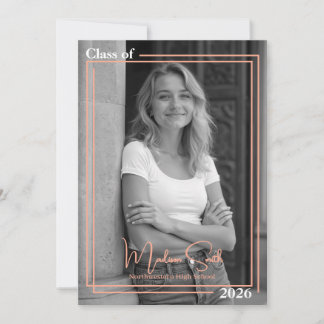 Faire-part de diplôme à double cadre