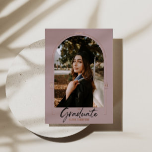 Faire-part de diplôme Arch Foil Invitation Rose