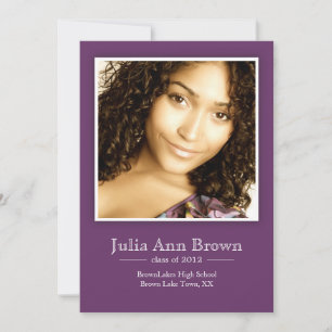 Faire-part de diplôme en photo classique encadrée