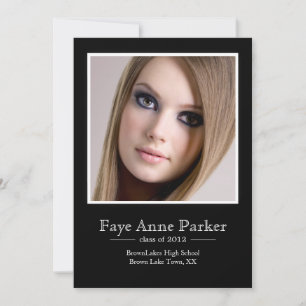 Faire-part de diplôme en photo classique encadrée