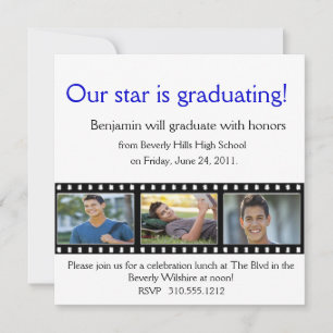 Faire-part de diplôme Filmstrip