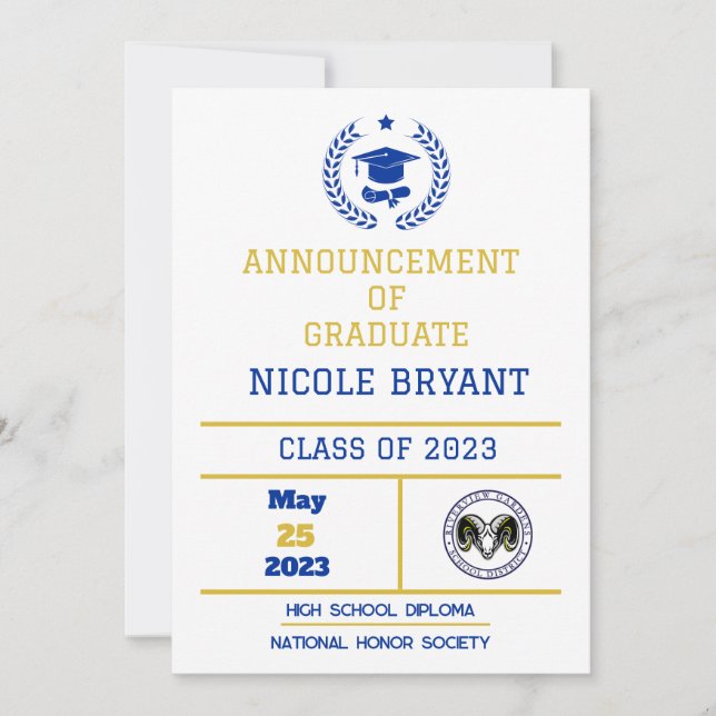 Faire-part de diplôme HS (Devant)